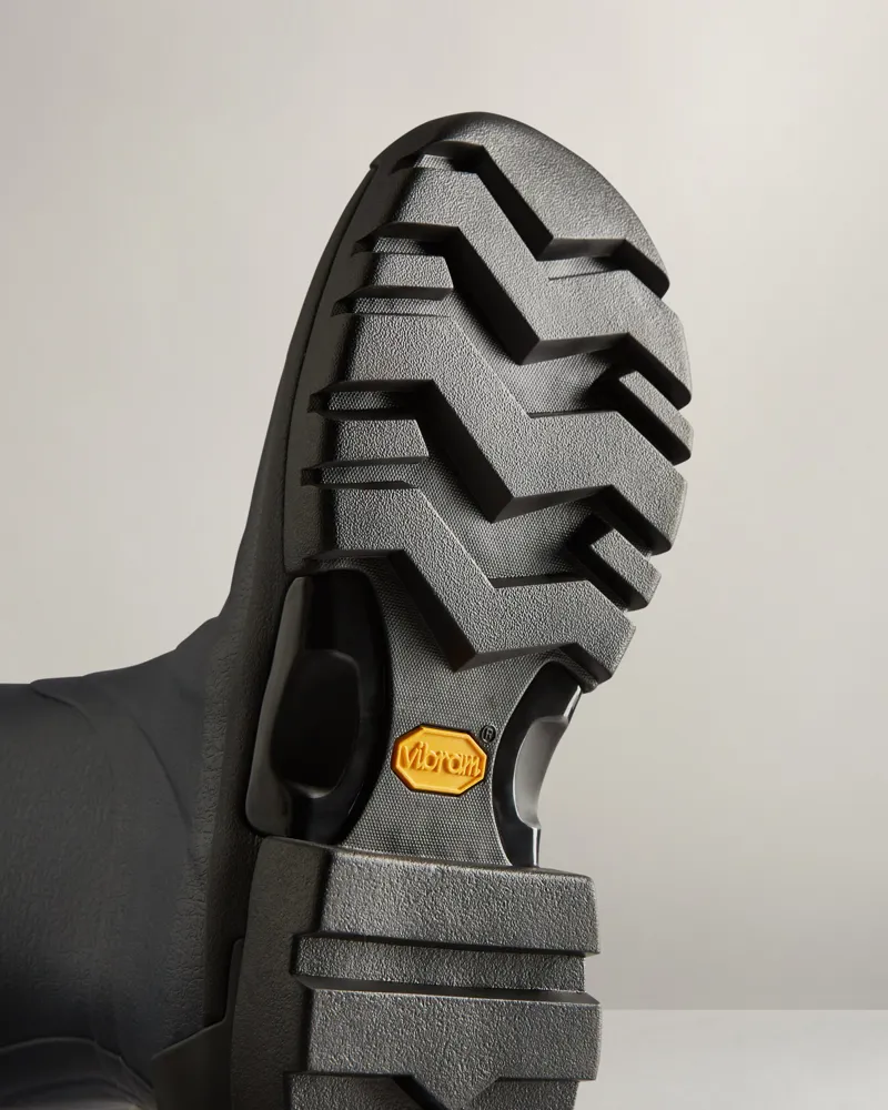 Hunter Ladies Balmoral Adjustable Neoprene Wellington in Navy Peppercorn-3